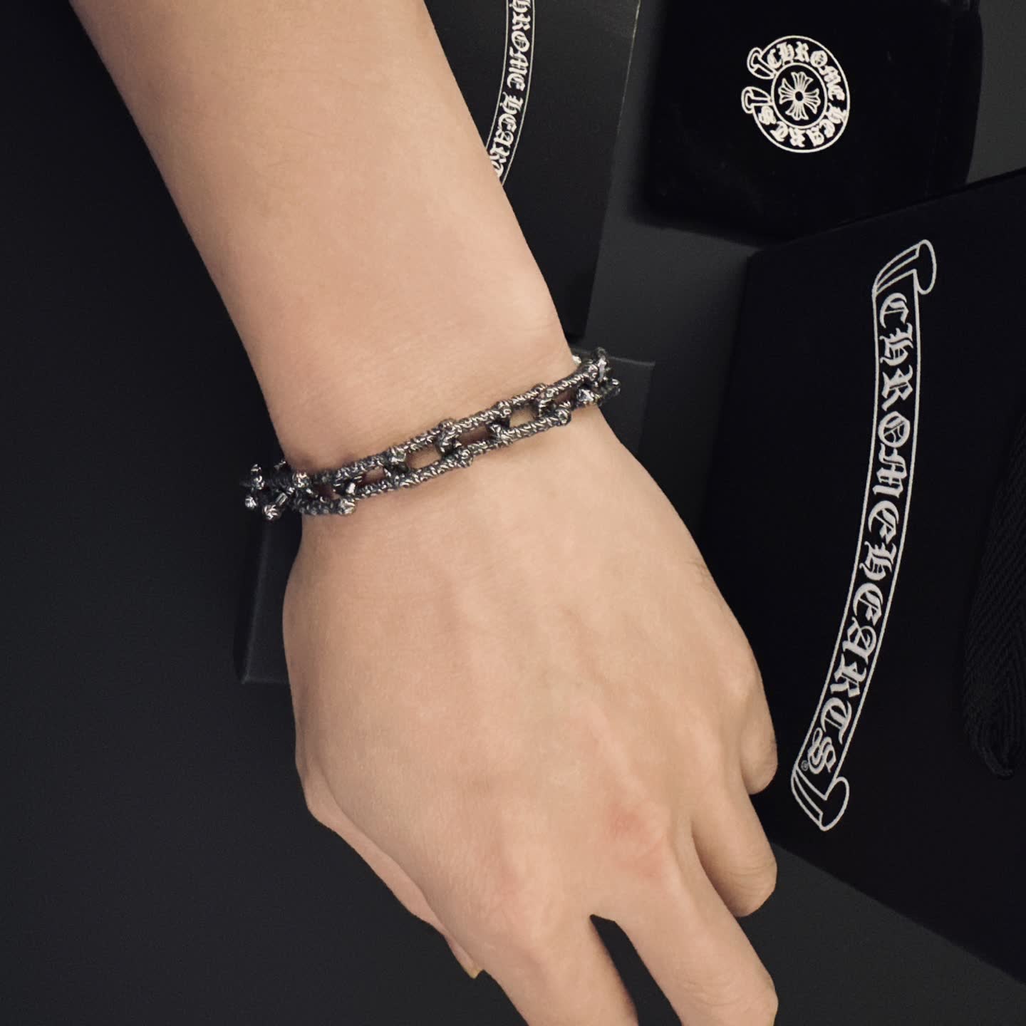 Chrome Hearts Silver Chain Bracelet